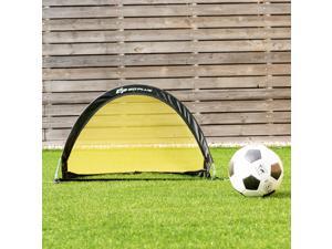 Set of 2 Portable Pop-Up Soccer Goals 6' 4' 2.5' for Backyard w bag and 2 stakes