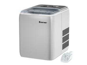 Portable Countertop Ice Maker Machine 44Lbs/24H Self-Clean w/Scoop Silver Portable Countertop Ice Maker Machine 44Lbs/24H Self-Clean w/Scoop Silver