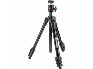 Manfrotto 4-Section Compact Light Aluminum Tripod with Built-in Ballhead, Black Manfrotto 4-Section Compact Light Aluminum Tripod with Built-in Ballhead, Black