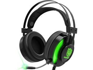 PS4 Gaming Headset, Taotique 7.1 Surround Sound Game Headset for Xbox One Noise Cancelling Gaming Headphones with Mic, Ergonomic Soft Earmuffs and LED Light for PC, Laptop - Green PS4 Gaming Headset, Taotique 7.1 Surround Sound Game Headset for Xbox One Noise Cancelling Gaming Headphones with Mic, Ergonomic Soft Earmuffs and LED Light for PC, Laptop - Green