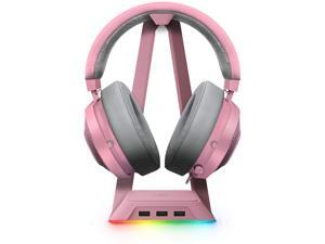 Razer Kraken Gaming Headset + RGB Headset Stand Bundle: Quartz Pink Razer Kraken Gaming Headset + RGB Headset Stand Bundle: Quartz Pink