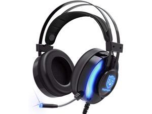 PS4 Gaming Headset, Taotique 7.1 Surround Sound Game Headset for Xbox One Noise Cancelling Gaming Headphones with Mic, Ergonomic Soft Earmuffs and LED Light for PC, Laptop - Blue PS4 Gaming Headset, Taotique 7.1 Surround Sound Game Headset for Xbox One Noise Cancelling Gaming Headphones with Mic, Ergonomic Soft Earmuffs and LED Light for PC, Laptop - Blue