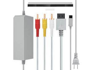 Wii Accessories Bundle - Wii AC Power Adapter Block, Composite AV Cable Cord and Wired Motion Sensor Bar for Wii Wii Accessories Bundle - Wii AC Power Adapter Block, Composite AV Cable Cord and Wired Motion Sensor Bar for Wii