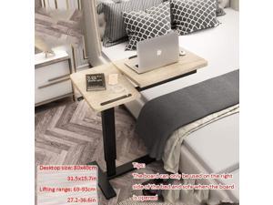 Steel Pipe Collapsible Table with Yellow Solid Wood Board,Adjustable Height, Casters, USB, Swivel,Desk with Draws for Eating Breakfast, Reading Book, Watching Movie Steel Pipe Collapsible Table with Yellow Solid Wood Board,Adjustable Height, Casters, USB, Swivel,Desk with Draws for Eating Breakfast, Reading Book, Watching Movie