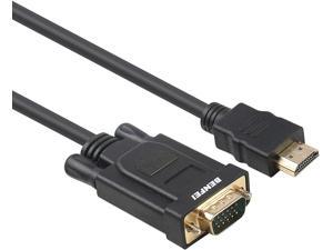 HDMI to VGA Benfei Gold-Plated HDMI to VGA 10 Feet Cable with Power and Audio Compatible for Computer Desktop Laptop PC Monitor Projector HDTV Chromebook Raspberry Pi Roku Xbox