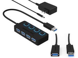 Sabrent 4-Port USB 3.0 Hub + 22AWG 3 Feet USB 3.0 Extension Cable Sabrent 4-Port USB 3.0 Hub + 22AWG 3 Feet USB 3.0 Extension Cable