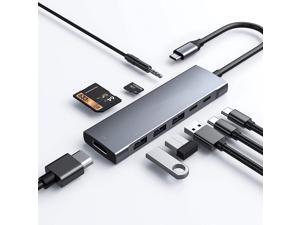 USB C Hub for iPad Pro 11/12.9 2020 2018,iPad Air 4, 9in1 USB-C Hub with 4K HDMI, 3xUSB3.0, 3.5mm Audio Jack,SD/Micro SD Card Reader, 60W USB C Charging,USB-C 3.0 Data,Work with MacBook USB C Hub for iPad Pro 11/12.9 2020 2018,iPad Air 4, 9in1 USB-C Hub with 4K HDMI, 3xUSB3.0, 3.5mm Audio Jack,SD/Micro SD Card Reader, 60W USB C Charging,USB-C 3.0 Data,Work with MacBook