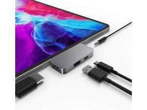 USB C Hub for iPad Pro 2018/2020/2021/11/12.9,iPad Air 4,NXPGKEA 4-in-1 Adapter with 3.5mm Headphone Audio Jack with Volume Control,4K HDMI,USB 3.0,USB C PD Charging USB C Hub for iPad Pro 2018/2020/2021/11/12.9,iPad Air 4,NXPGKEA 4-in-1 Adapter with 3.5mm Headphone Audio Jack with Volume Control,4K HDMI,USB 3.0,USB C PD Charging