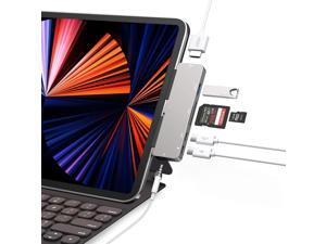 iPad Pro USB C Hub, 7-in-1 Adapter for iPad Pro 2021 2020 2018 12.9/11 inch, iPad Air 4 Docking Station with 4K HDMI, USB-C PD Charging, SD/Micro Card Reader, USB 3.0, 3.5mm Headphone Jack,USB C Data iPad Pro USB C Hub, 7-in-1 Adapter for iPad Pro 2021 2020 2018 12.9/11 inch, iPad Air 4 Docking Station with 4K HDMI, USB-C PD Charging, SD/Micro Card Reader, USB 3.0, 3.5mm Headphone Jack,USB C Data
