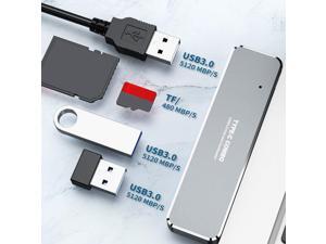 PLENTOP 5 in 1 USB C to HDMI 4K Adapter with HDMI 3 USB 3.0 Ports, SD/Micro SD Card Reader Compatible for Computer (Silver) PLENTOP 5 in 1 USB C to HDMI 4K Adapter with HDMI 3 USB 3.0 Ports, SD/Micro SD Card Reader Compatible for Computer (Silver)