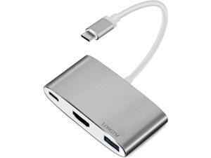 LONGTM USB C Hub, 3-in-1 Adapter, USB C to HDMI 4K ,USB 3.0 Port ,USB-C Power Charging Port,Compatible with MacBook Pro 2019/2018/2017,MacBook Air 2019/2018, & MacBook Air/ Samsung S8... LONGTM USB C Hub, 3-in-1 Adapter, USB C to HDMI 4K ,USB 3.0 Port ,USB-C Power Charging Port,Compatible with MacBook Pro 2019/2018/2017,MacBook Air 2019/2018, & MacBook Air/ Samsung S8...