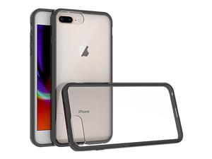 Tough Shield Snapon Transparent Hybrid Case for iPhone 8 Plus  7 Plus  Black