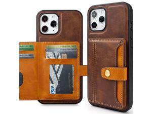 Heritage Leather Case with Card Holder for iPhone 13 Pro Max  Brown