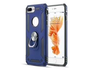 Armor Ring Finger Loop Hybrid Case for iPhone 8 Plus  7 Plus  6S Plus  6 Plus  Navy Blue