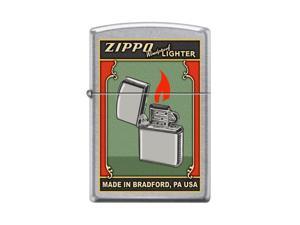 Zippo Green Poster Street Chrome Windproof Pocket Lighter Zippo Green Poster Street Chrome Windproof Pocket Lighter