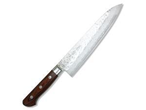 Kanetsune Hammered Damascus Gyutou 210mm With Mahogany handle KC-902 Kanetsune Hammered Damascus Gyutou 210mm With Mahogany handle KC-902