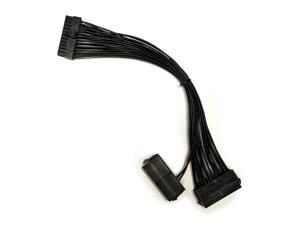 24 Pin Dual Power Supply Adapter Cable For PC ATX Motherboard Add On Second Power Supply BTC ETH Ethereum