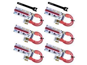 6-Pack MintCell VER 008S Multi-Power 16x to 1x Powered Riser Adapter Card 60cm USB 3.0 Extension Cable - GPU Riser Adapter - Mining Ethereum ETH Zcash ZEC Monero XMR + 2 MintCell Cable Ties 6-Pack MintCell VER 008S Multi-Power 16x to 1x Powered Riser Adapter Card 60cm USB 3.0 Extension Cable - GPU Riser Adapter - Mining Ethereum ETH Zcash ZEC Monero XMR + 2 MintCell Cable Ties