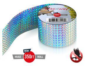 Premium Quality Bird Deterrent Reflective Scare Tape By BriteNway – Pest Control Dual-sided Repellent Tape For Pigeons, Grackles, Woodpeckers, Geese, Herons, Blackbirds & More – Sturdy & Ultra Strong