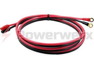 Powerwerx PSC-10-38 6 ft. 10 gauge Power Supply Cable with 45 amp Powerpole Connectors and 3/8 Inch Gold Plated Ring Terminals Powerwerx PSC-10-38 6 ft. 10 gauge Power Supply Cable with 45 amp Powerpole Connectors and 3/8 Inch Gold Plated Ring Terminals