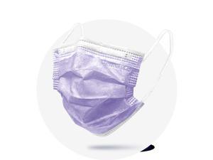 DemeTECH Kids Disposable Face Mask ASTM Level 3 (Box of 50), Size: Small - Purple