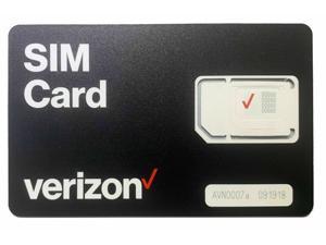 Verizon Wireless 3-in-1 Postpaid/Prepaid 4G LTE SIM Card - Nano/Micro/Standard Sizes (4FF / 3FF / 2FF)