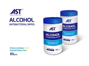 AST 75% Ethyl Alcohol Disinfecting Wipes - 80 Wipes Container AST 75% Ethyl Alcohol Disinfecting Wipes - 80 Wipes Container