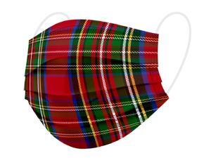 WeCare Protective Face Masks, Box of 50 (each Individually-Wrapped) - Red Plaid WeCare Protective Face Masks, Box of 50 (each Individually-Wrapped) - Red Plaid