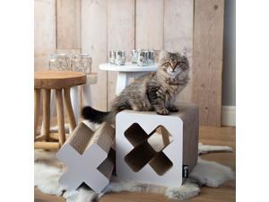 District 70 Treasure Cardboard Cat Scratcher (Small) - White District 70 Treasure Cardboard Cat Scratcher (Small) - White