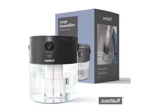 JussStuff Cool Mist Humidifier, 2L Tank Portable Humidifier for Large Room with Smart Time Control & Multiple Mist Modes - Charcoal Grey