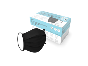 AVO+ Little Masks for Little Faces - Disposable Medical Surgical Face Mask - 50 box (Type IIR) Black