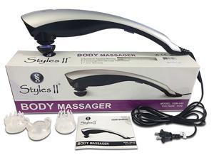Styles II Therapeutic Percussion Body Massager - 3 Variable Attachments To Relieve Knots, Pains, Stiffness & Fatigue In Neck, Shoulders, Feet, Hips, Back, Thigh & More - Great For Home & Travel Use Styles II Therapeutic Percussion Body Massager - 3 Variable Attachments To Relieve Knots, Pains, Stiffness & Fatigue In Neck, Shoulders, Feet, Hips, Back, Thigh & More - Great For Home & Travel Use