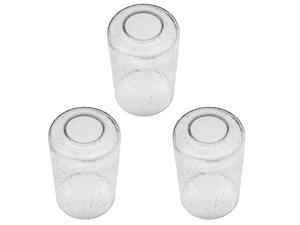 Bubble Seeded Glass Shade, LEDupdates 3 Packs Clear Cylinder for Light Fixture Glass replacement 1" 5/8 fitter