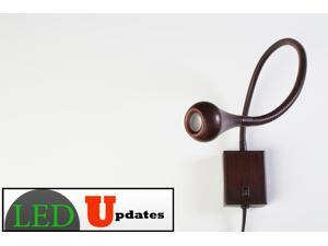 Flexible arm LED Light wall mount bedside adjustable gooseneck Bronze 5000k Flexible arm LED Light wall mount bedside adjustable gooseneck Bronze 5000k