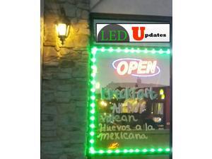 20ft Storefront Green LED Light with UL listed 12v 3A power supply 20ft Storefront Green LED Light with UL listed 12v 3A power supply