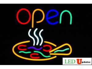 LEDUPDATES PIZZA LED OPEN Sign 22x19 + on/off switch UL Neon Alternative LEDUPDATES PIZZA LED OPEN Sign 22x19 + on/off switch UL Neon Alternative