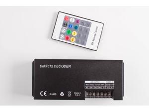 LEDUPDATES LED RGB LIGHT DMX 512 CONTROLLER with remote control 3 channel for RGB LED Light strip. RGBW not compatible LEDUPDATES LED RGB LIGHT DMX 512 CONTROLLER with remote control 3 channel for RGB LED Light strip. RGBW not compatible