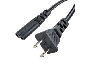 ABLEGRID 5ft 2 Prong Ac Wall Cable Power Cord for Led Lcd Tv Samsung Lg Sharp Canon Pixma Hp Brother Epson Lexmark Printer Ps2 Ps3 Slim Ps4 Dell Sony Asus Gateway Toshiba Laptop Charger