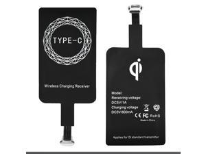 ABLEGRID Qi Wireless Charger USB Type-C Sticker Charge Charging Receiver Slim For Phone ABLEGRID Qi Wireless Charger USB Type-C Sticker Charge Charging Receiver Slim For Phone