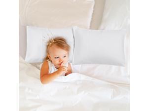 Set of 2 Pillow Cases Double Brushed Microfiber Pillowcases - Envelope Closure - Wrinkle, Fade, Stain Resistant - Travel, White