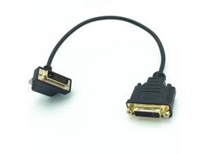 DVI 24+5 Female to DVI 24+1 Male 90 Angled Cable 0.3m DVI 24+5 Female to DVI 24+1 Male 90 Angled Cable 0.3m