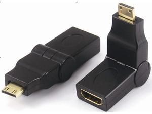 180 degree Rotating 90 angle Mini HDMI Male to HDMI Female Adapter Convertor 180 degree Rotating 90 angle Mini HDMI Male to HDMI Female Adapter Convertor