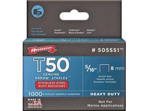 Arrow T50 Heavy-Duty Stainless Steel Staple, 5/16 In. (1000-Pack) 505SS1 Arrow T50 Heavy-Duty Stainless Steel Staple, 5/16 In. (1000-Pack) 505SS1