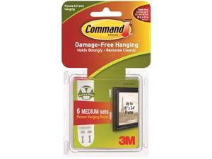 3M 17204 Command Picture Hanging Strips White Medium 6 sets/pk 3M 17204 Command Picture Hanging Strips White Medium 6 sets/pk