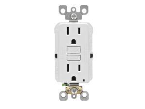 Leviton GFNT1-W Self-test SmartlockPro Slim GFCI Non-Tamper-Resistant Receptacle with LED Indicator, 15-Amp, White Leviton GFNT1-W Self-test SmartlockPro Slim GFCI Non-Tamper-Resistant Receptacle with LED Indicator, 15-Amp, White