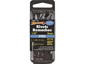 Arrow RMS1/8 Medium Pop Rivet 1/4 in L Steel Arrow RMS1/8 Medium Pop Rivet 1/4 in L Steel