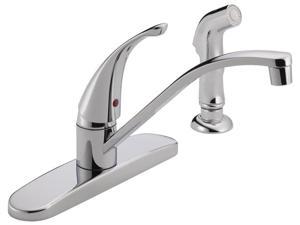 Peerless Single Handle Kitchen Faucet With Spray-1H CH KIT FAUCET W/SPRY