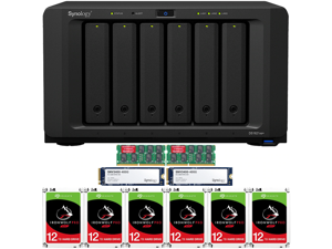 Synology DS1621xs+ DiskStation with 32GB RAM and 72TB (6 x 12TB) of Seagate Ironwolf PRO NAS Drives and 800GB (2x400GB) NVME Cache Fully Assembled and Tested By CustomTechSales