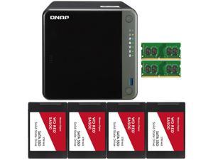 QNAP TS-453D Quad Core Professional 4-Bay NAS with 8GB RAM and 4TB (4 x 1TB) of Western Digital Solid State (SSD) NAS Drives Fully Assembled and Tested By CustomTechSales