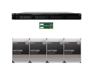 Synology RS1619xs+ RackStation with 32GB RAM and 64TB (4 x 16TB) of HAT5300 Synology Enterprise Drives Fully Assembled and Tested By CustomTechSales